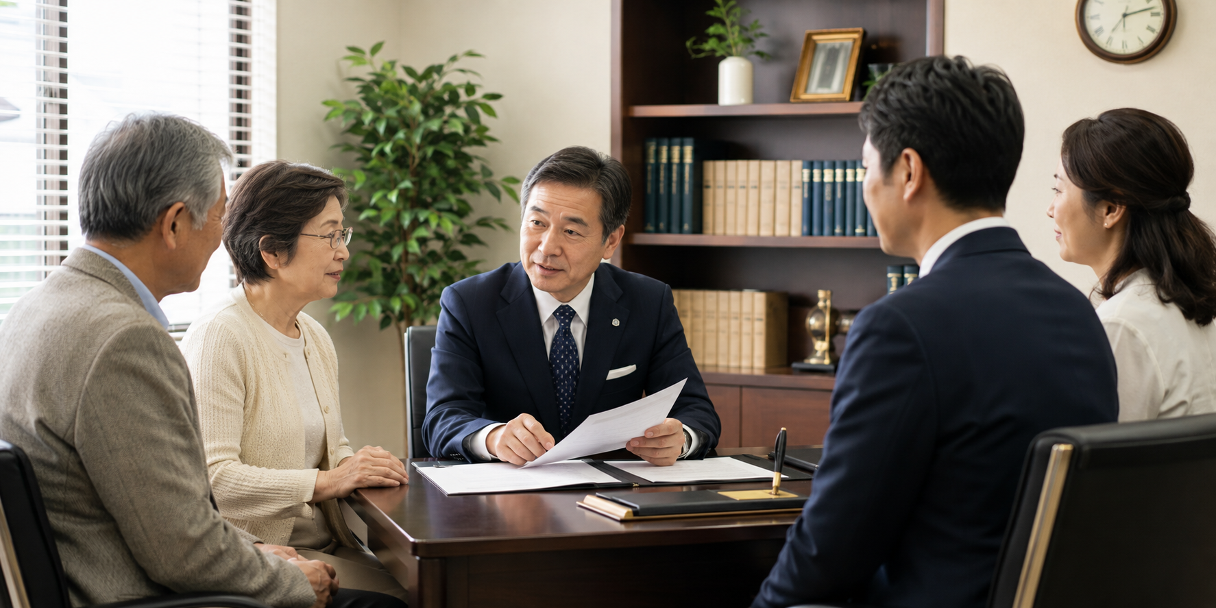 遺言書作成について相談する様子